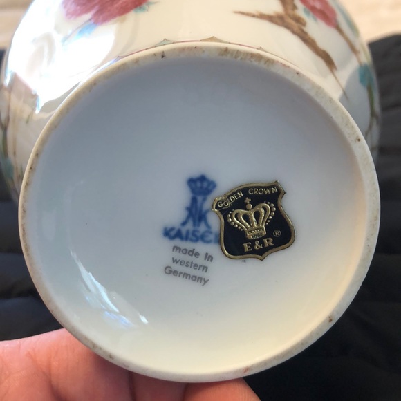 Vintage Gold Crown AK Kaiser W Germany Porcelain Vase - Picture 9 of 11